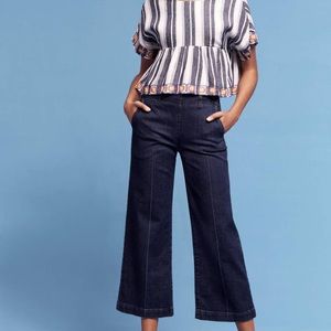 AG cropped wide leg jeans